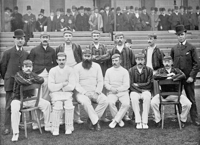 Lord Sheffields England Team to Tour Australia, 1891-92, from Famous Cricketers and Cricket Grounds, Published by Hudson and Kearns, 1895 by English Photographer